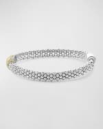 Image 5 of 5: LAGOS Sterling Silver and 18K Embrace Diamond Pave Rope Bracelet