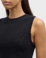 Image 6 of 7: Loulou Studio Chace Cropped Knit Tank Top