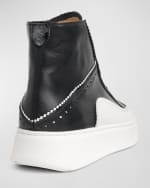 Image 2 of 4: The Office of Angela Scott Gemma Bicolor High-Top Sneakers