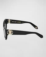 Image 2 of 3: Roberto Cavalli Iconic RC Acetate Cat-Eye Sunglasses