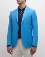 Image 3 of 6: ZEGNA Men's Solid Cashmere-Linen Blazer