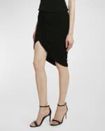 Image 2 of 6: Gaurav Gupta Asymmetric Draped Mini Skirt