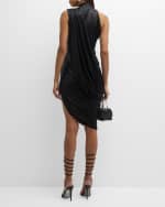 Image 3 of 6: Gaurav Gupta Galactic Gypsy Beaded Draped Sleeveless Mini Cocktail Dress