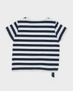 Image 2 of 5: Versace Girl's Marine Logo-Print Jersey T-Shirt, Size 8-14