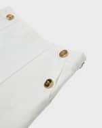 Image 3 of 5: Versace Gabardine Shorts with Medusa Sailor Buttons, Size 4-6