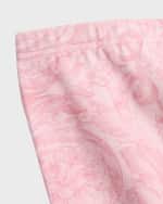 Image 3 of 3: Versace Girl's Barocco Printed Stretch Jersey Leggings, Size 12M-3T