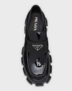 Image 5 of 5: Prada Men's Monolith Brushed Leather Penny Loafers