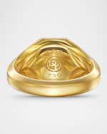 Image 3 of 3: David Yurman Men's Streamline Signet Ring with Diamonds in 18K Gold, 14mm