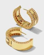Image 3 of 5: Roberto Coin 18K Yellow Gold Deco Diamond Edge Earrings, 20mm