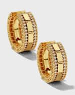 Image 1 of 5: Roberto Coin 18K Yellow Gold Deco Diamond Edge Earrings, 20mm