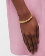 Image 2 of 5: Roberto Coin 18K Petite Art Deco Bangle with Multi Diamond Stations