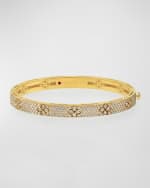 Image 1 of 4: Roberto Coin 18K Yellow Gold Love in Verona Diamond Pave Bangle