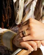 Image 2 of 5: Roberto Coin 18K Yellow Gold Deco Diamond Edge Ring, Size 6.5