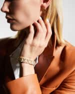 Image 5 of 5: Roberto Coin 18K Petite Venetian Princess Satin and Diamond Flower Stud Earrings