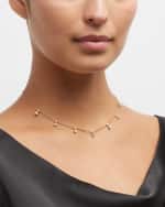 Image 2 of 5: Roberto Coin 18K White Gold 7 Station Diamond Drop Necklace