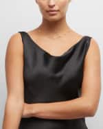 Image 5 of 5: Roberto Coin 18K White Gold 7 Station Diamond Drop Necklace