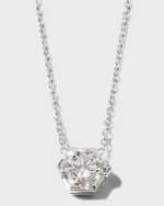 Image 1 of 4: Roberto Coin 18K White Gold Hexagonal Diamond Necklace, 0.8tcw