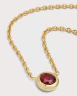 Image 4 of 5: Roberto Coin 18K Yellow Gold Ruby Big Single Station Necklace