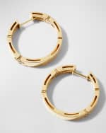 Image 4 of 4: Roberto Coin Love in Verona 18k White Gold Diamond Huggie Earrings, 20mm