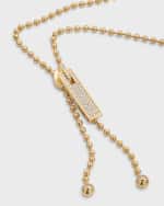 Image 4 of 5: Roberto Coin 18K Yellow Gold Pave Diamond Zipper Necklace, 0.73tcw