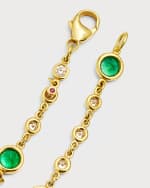 Image 3 of 5: Roberto Coin 18K Yellow Gold Diamond and Emerald Eyeglass Station Necklace