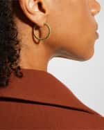 Image 2 of 5: Roberto Coin 18K Yellow Gold Diamond Hoop Earrings, 25mm, 1.53tcw