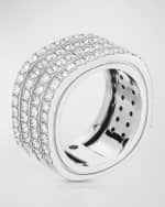 Image 2 of 2: Roberto Coin 18K White Gold Portofino 4 Row Diamond Band, Size 6