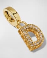 Image 3 of 3: Roberto Coin Princess 18K Yellow Gold Diamond Pave Initial Charm, D