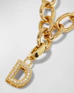 Image 2 of 3: Roberto Coin Princess 18K Yellow Gold Diamond Pave Initial Charm, D