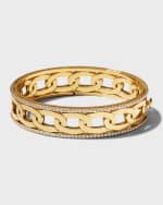 Image 1 of 4: Roberto Coin 18K Yellow Gold Navarra Diamond Medium Width Bracelet