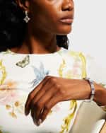 Image 5 of 5: Roberto Coin 18K White Gold Diamond and Blue Sapphire Bangle