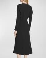 Image 4 of 6: Victoria Beckham Dolman Sleeve Midi Dress