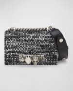 Image 1 of 6: Alexander McQueen Mini Jewel Raffia Crossbody Bag