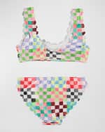 Image 4 of 4: Molo Girl's Nolina Scallop-Trim Bikini, Size 3T-6