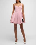 Image 5 of 6: Alexander McQueen Zip-Front Polyfaille Mini Dress