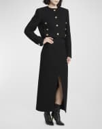 Image 5 of 7: Alexander McQueen Tweed Short Jacket with Gold Knot Buttons