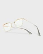 Image 2 of 5: The Book Club Be a Wolf Metal Cat-Eye Glasses