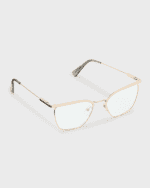 Image 1 of 5: The Book Club Be a Wolf Metal Cat-Eye Glasses