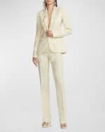 Image 6 of 6: Ralph Lauren Collection Seth Floral Jacquard Suiting Trousers