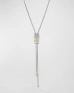 Image 1 of 2: David Yurman Zig Zag Stax Y Necklace with Diamonds in 18K Gold and Silver, 20mm, 17-20"L