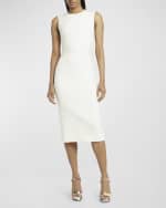 Image 2 of 6: Dolce&Gabbana Sleeveless Crepe Midi Dress