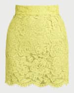 Image 1 of 6: Dolce&Gabbana Floral Lace Mini Skirt