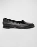Image 1 of 4: Santoni Calfskin Slip-On Loafers