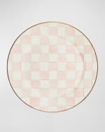 Image 1 of 2: MacKenzie-Childs Rosy Check Enamel Charger Plate