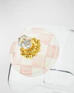 Image 3 of 3: MacKenzie-Childs Cookie Jar With Rosy Check Lid