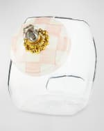 Image 1 of 3: MacKenzie-Childs Cookie Jar With Rosy Check Lid