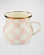 Image 1 of 2: MacKenzie-Childs Rosy Check Enamel Mug