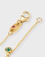 Image 3 of 5: Roberto Coin 18K Yellow Gold Emerald 5 Station Bracelet