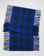 Image 1 of 3: Burberry Men's Cashmere Check Rectangle Scarf