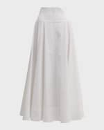 Image 1 of 7: Lela Rose Pleated Full Maxi Skirt